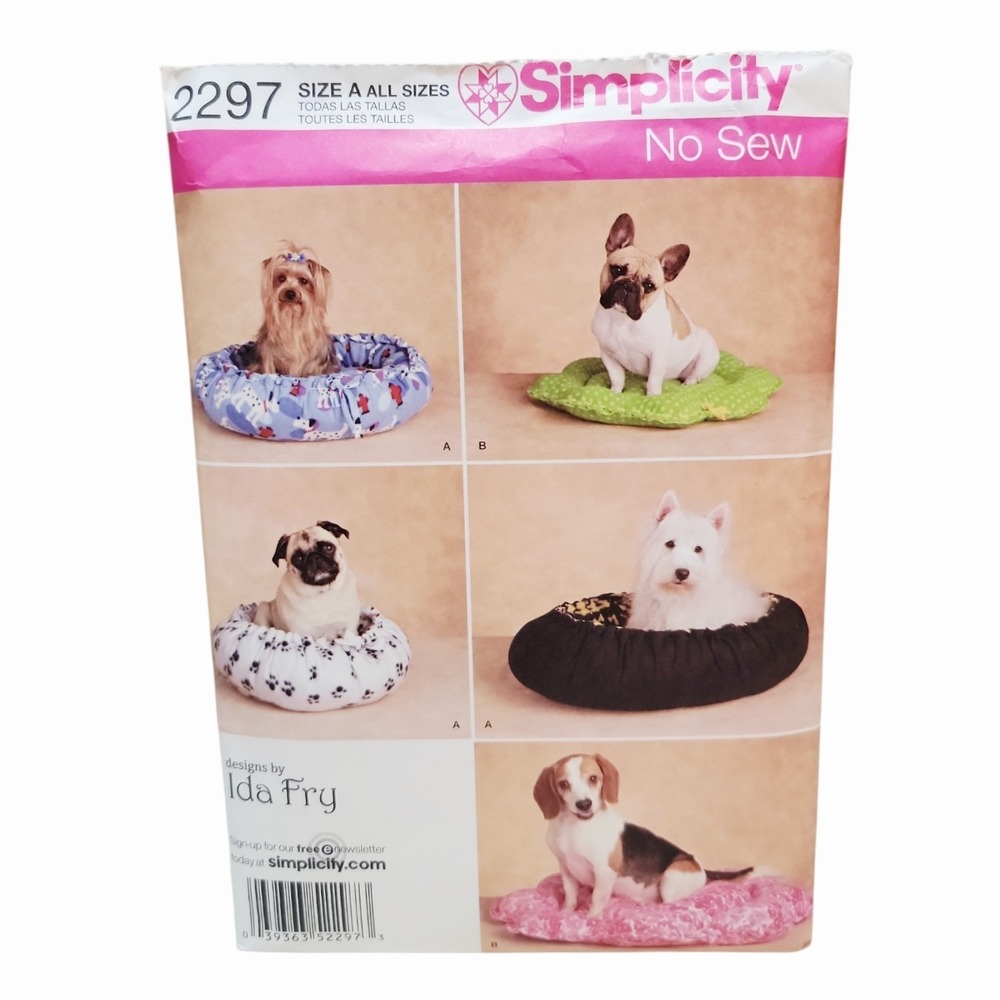 Lot 3 Dog Pet Dog Bed Sewing Patterns - Picture 8 of 11